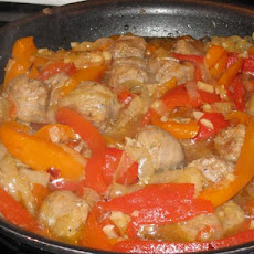 Dads Sausage, Peppers and Onions