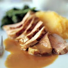 Pork Tenderloin with Cider Jus and Rutabaga Purée