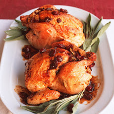 Cranberry-Stuffed Cornish Game Hens