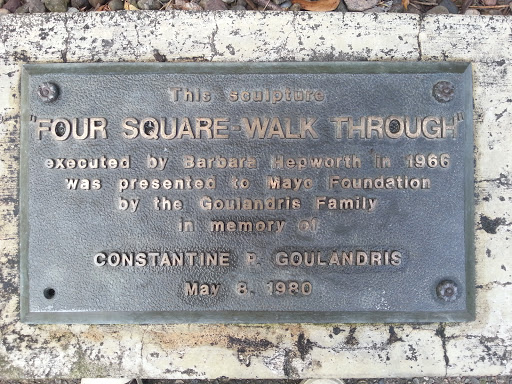 Four Square Walk Through Plaque