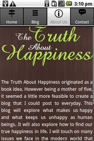 The Truth About Happiness