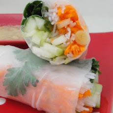 2 Points Plus - Crunchy Veggie Rolls With Peanut Dipping Sauce