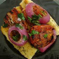 Grilled Tomato, Onion, and Bread Salad