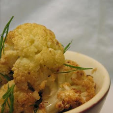 Lemon Roasted Cauliflower With Dill