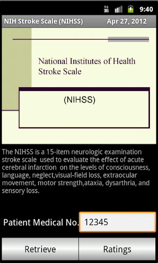 NIHSS Stroke Scale