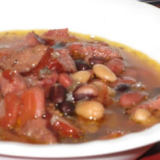 Red Bean, Rice and Sausage Soup