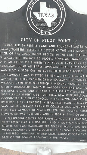 Pilot Point Historical Marker