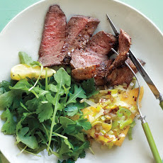 Skirt Steak with Pan-Fried Polenta
