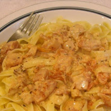 Fettuccini With Pancetta and Tomato Cream Sauce