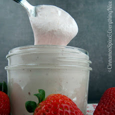 Strawberry Marshmallow Fluff (Eggless and Corn-Syrup Free)