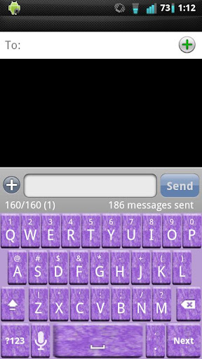 Purple Granite Keyboard Skin