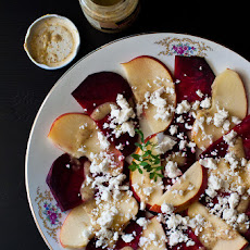 Apple Beetroot Carpaccio Salad with Mustard and Feta