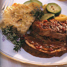 Veal Shoulder with Porcini Mushrooms, Garlic and Rosemary