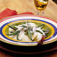 Green Bean Alfredo with Cheese Ravioli