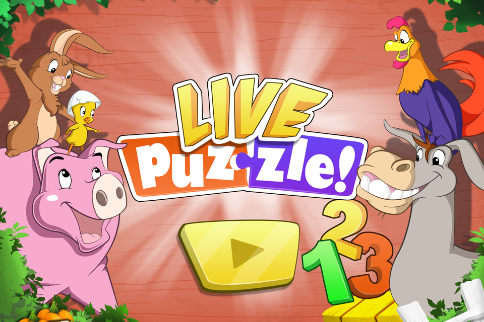 Android application Live Puzzle! Farm Numbers kids screenshort