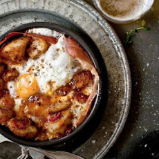 Patatas Bravas with Ham and Egg Recipe