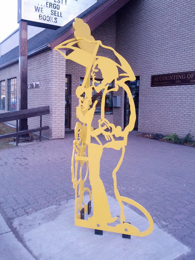 Yellow Umbrella Sculpture