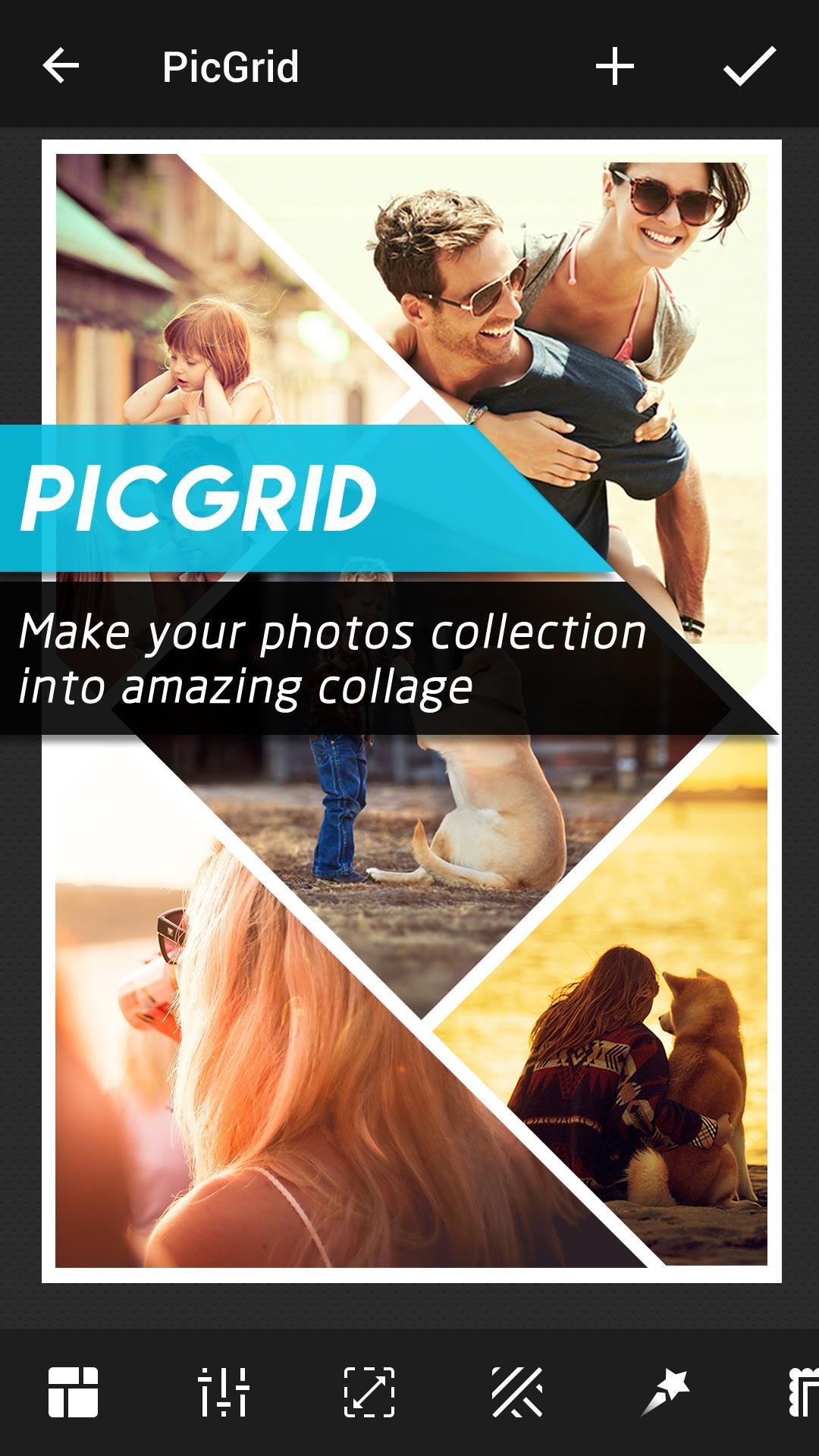 Android application PicGrid - Photo Collage Maker screenshort