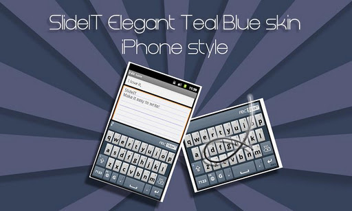 【免費個人化App】SlideIT Teal Blue Skin-APP點子