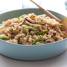 Quinoa with Shiitakes and Snow Peas
