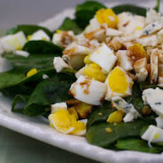 Balsamic Spinach Salad with Gorgonzola and Hard-Boiled Eggs