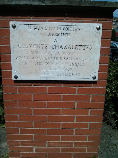 Collegno Monumento A Clemente Chazalettes