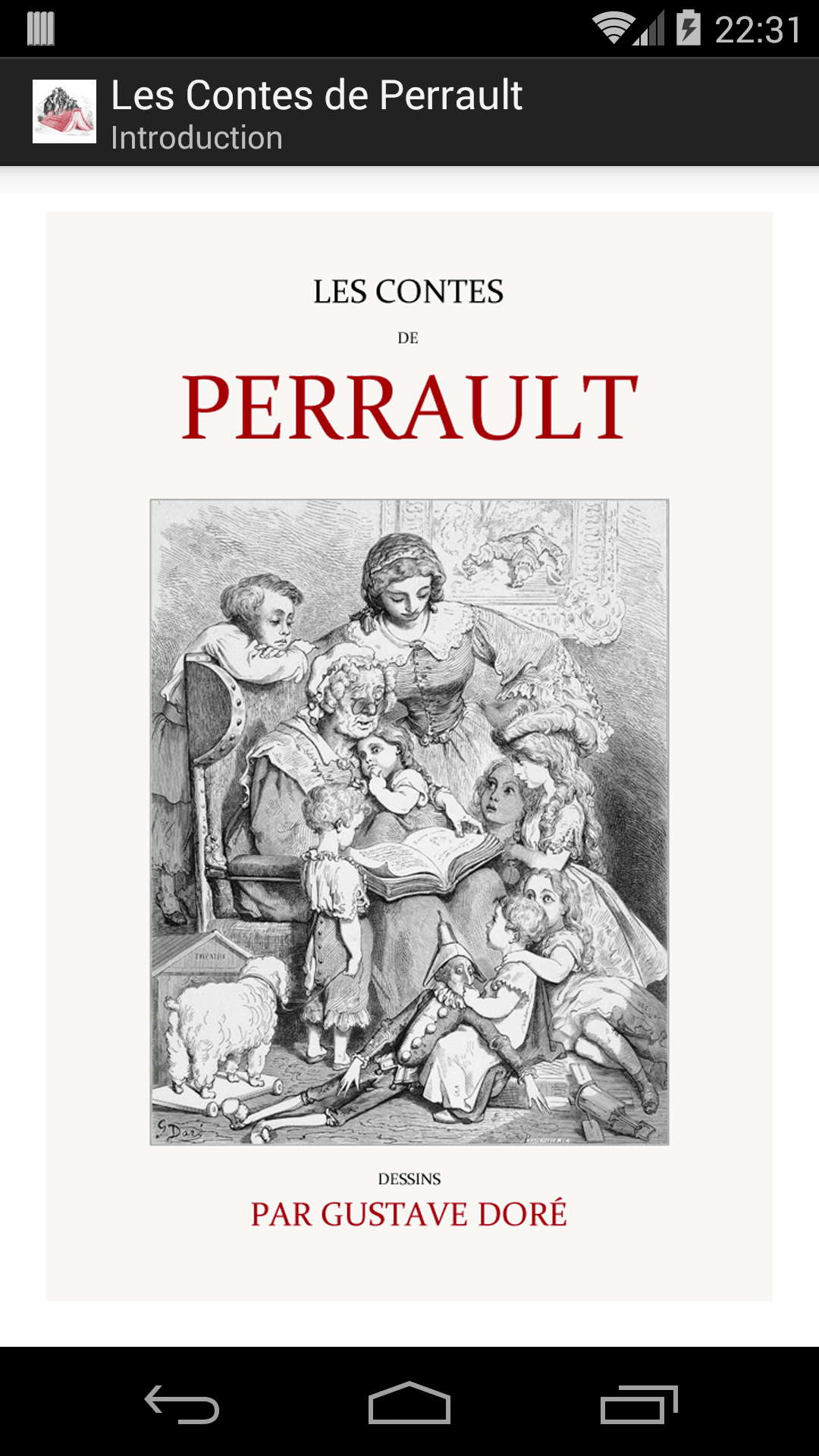 Android application Perrault Audio - Petit Poucet screenshort