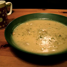 Swiss-Topped Cauliflower Soup
