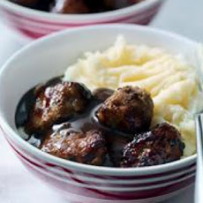Braised Meatballs in Red-Wine Gravy