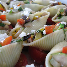 Conchiglioni Stuffed With Vegetables & Goat Milk Feta With B