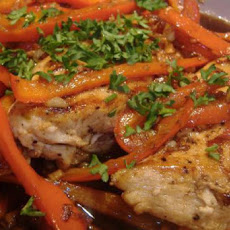 Chicken and Peppers in Balsamic Vinegar Glaze