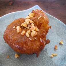 Ricotta Loukamades with Thyme Honey and Walnuts