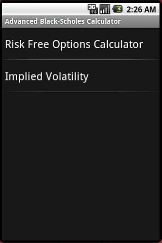 Adv Black Scholes Calculator