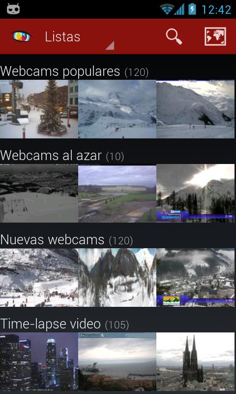 Android application Worldscope Webcams screenshort