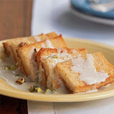 Indian Bread Pudding with Cardamom Sauce