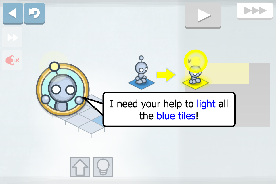 Android application Lightbot : Programming Puzzles screenshort