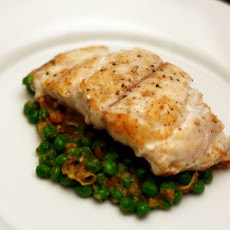 Dinner Tonight: Grouper with Peas and Saffron (Mero en Amarillo)