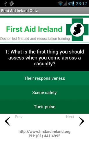 First Aid Ireland Pop Quiz