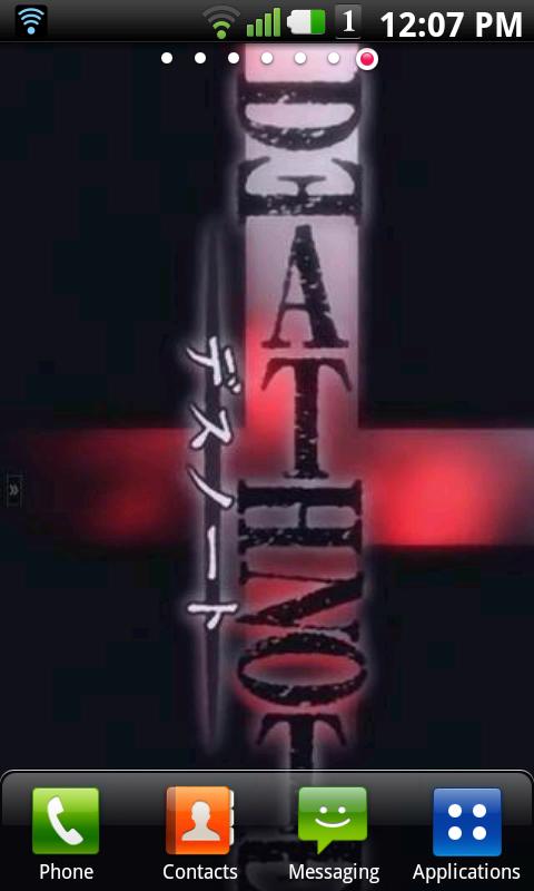 Android application DEATH NOTE Live Wallpaper screenshort