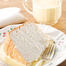 Mama's Angel Food Cake with Bourbon Creme Anglaise