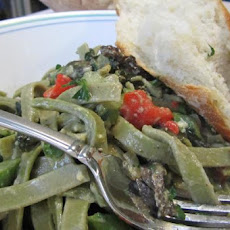 Asparagus and Spring Greens Carbonara