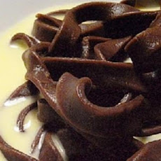 Chocolate Pasta With Light Cream Sauce