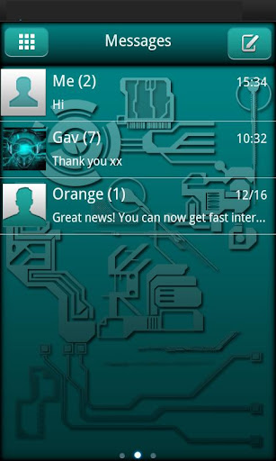 Droid Tech Go Sms Theme