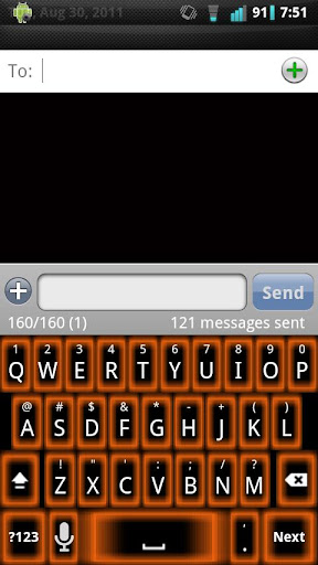 【免費個人化App】Orange Glow Keyboard Skin-APP點子