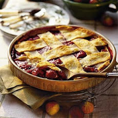 Fig-and-Raspberry Cobbler