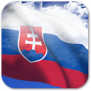 3D Slovakia Flag + mobile app icon
