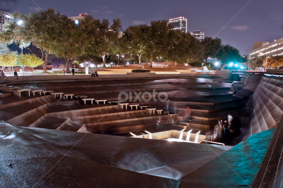 Fort Worth Water Gardens Fountains City Street Park Pixoto