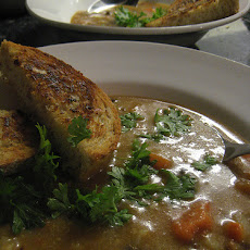 Curried Red Lentil Sweet Potato Soup