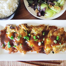 Chicken Egg Foo Yung and Garlic Bok Choy
