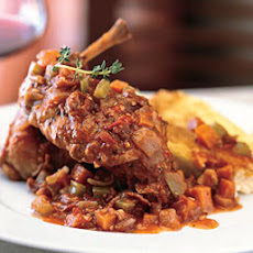 Rabbit étouffée with Baked Cheese Grits